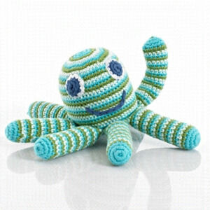 Pebble  handmade octopus rattle